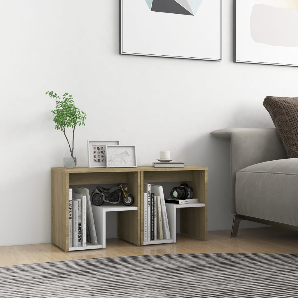 Nachtkastje 40 X 30 X 40 Cm Bewerkt Hout