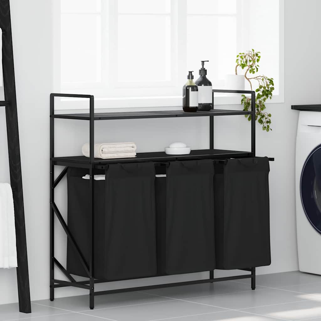 Wasmand 3 Vakken Met Planken Kleurig