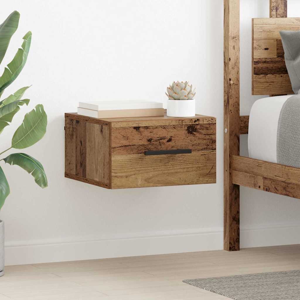 Nachtkastje 35 X 35 X 20 Cm Bewerkt Hout