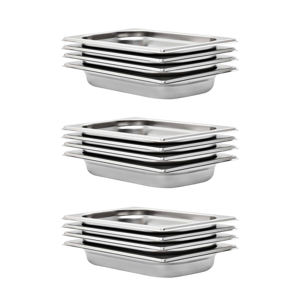 Gastronormbakken 12 St Gn 1/4 20 Mm Roestvrij Staal