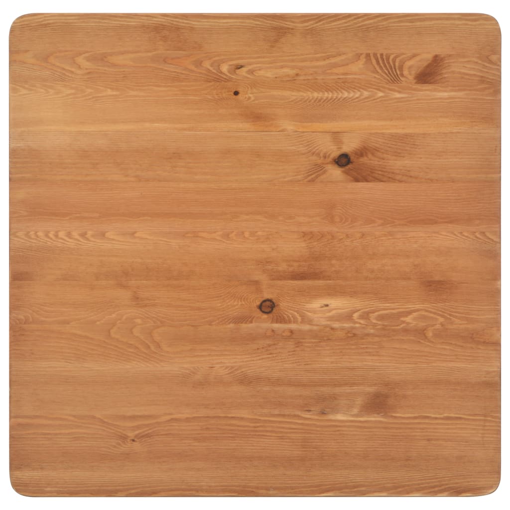 Bartafel 60X60X108 Cm Massief Grenenhout Staal Zwart