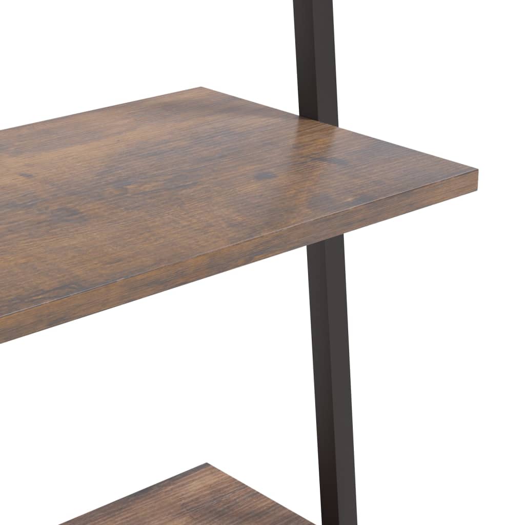 Ladderrek Met 4 Schappen 64X34X150,5 Cm En Zwart