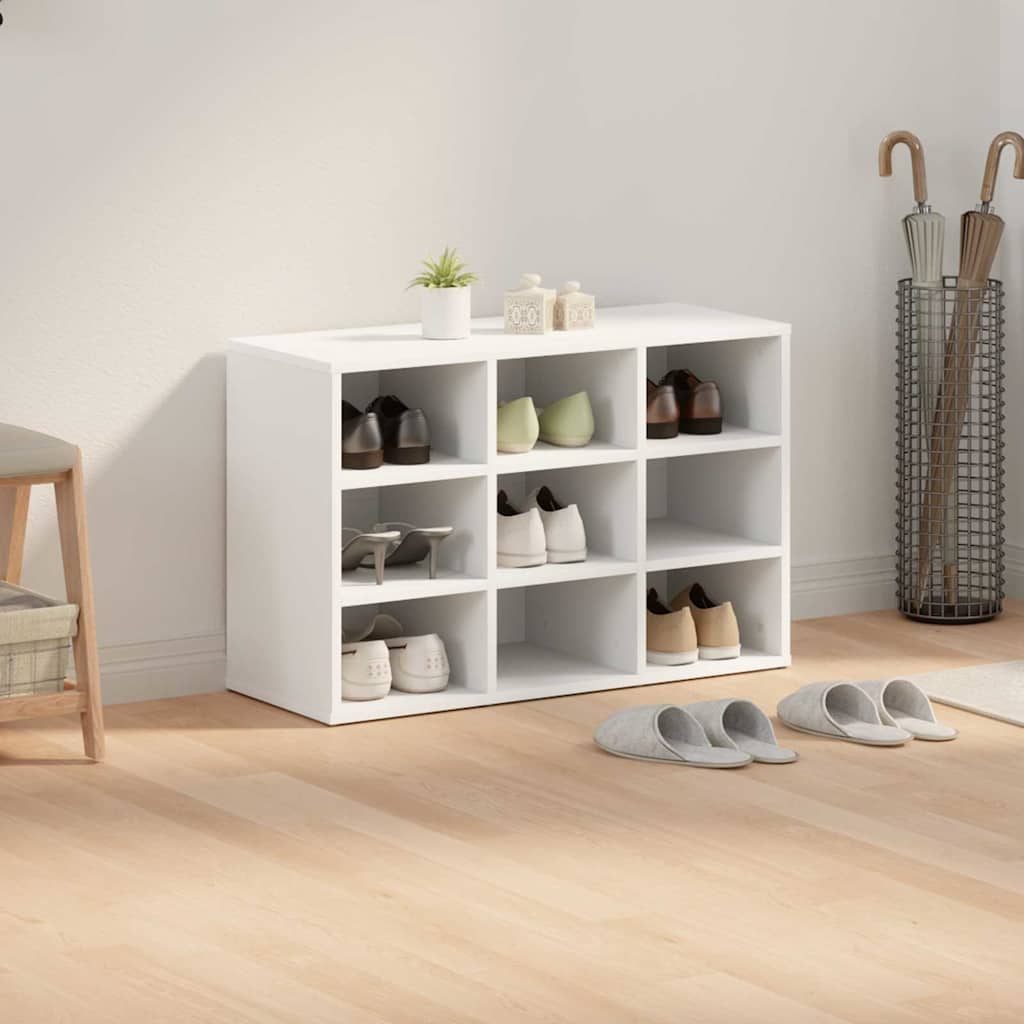 Schoenenkast Met Plank Bewerkt Hout