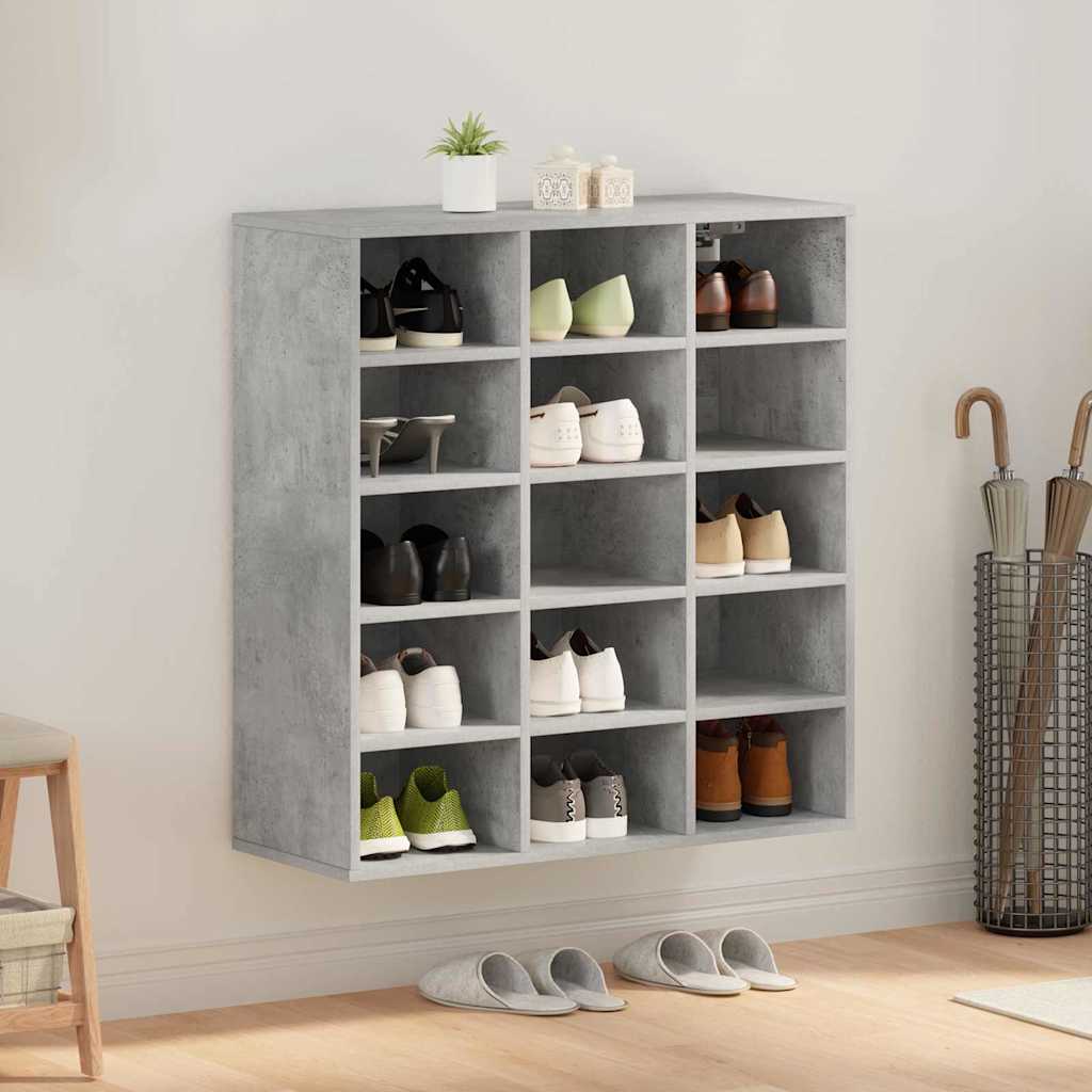 Schoenenkast Met Plank Bewerkt Hout