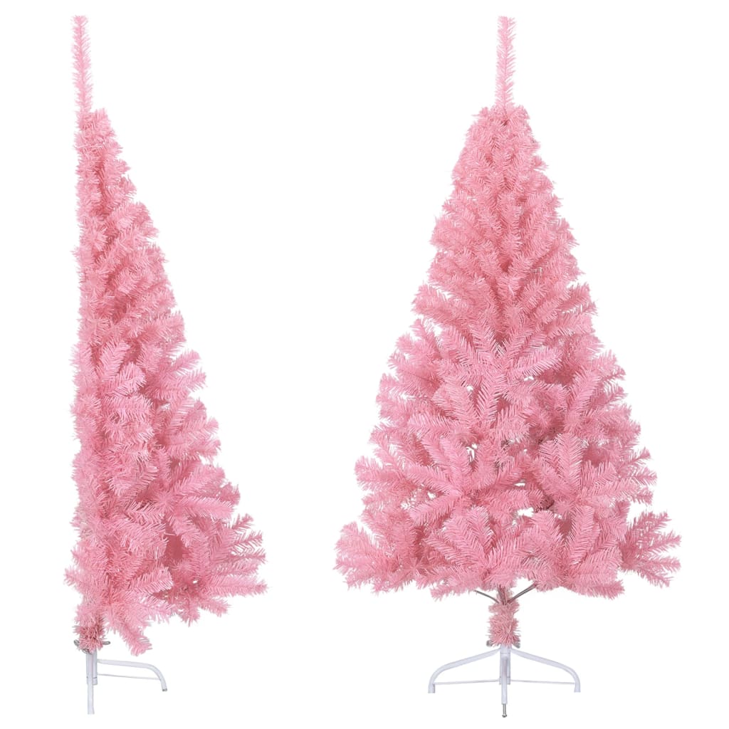 Kunstkerstboom Met Standaard Half 120 Cm Pvc Roze