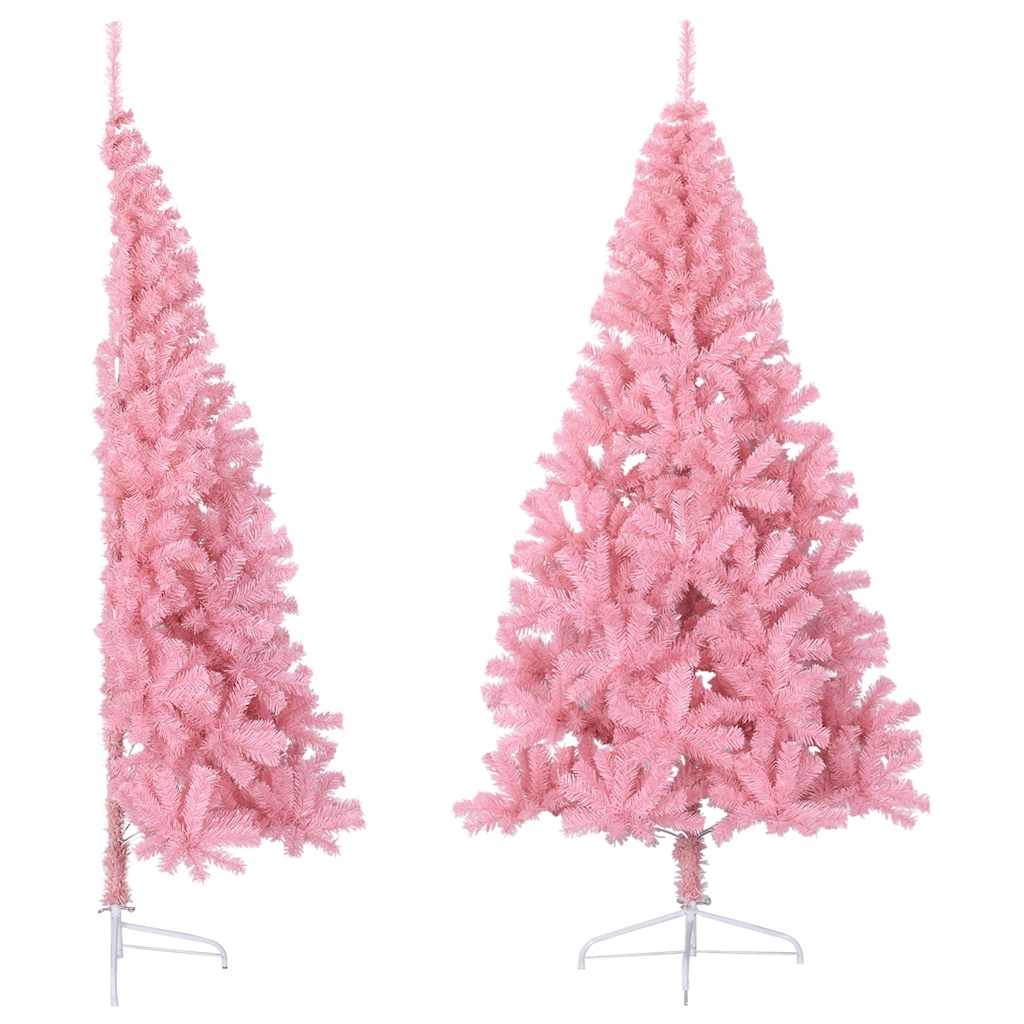 Kunstkerstboom Met Standaard Half 120 Cm Pvc Roze