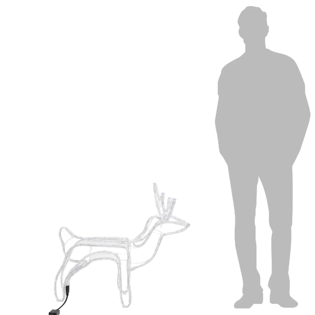 Kerstfiguur Rendier 60X30X60 Cm Koudwit
