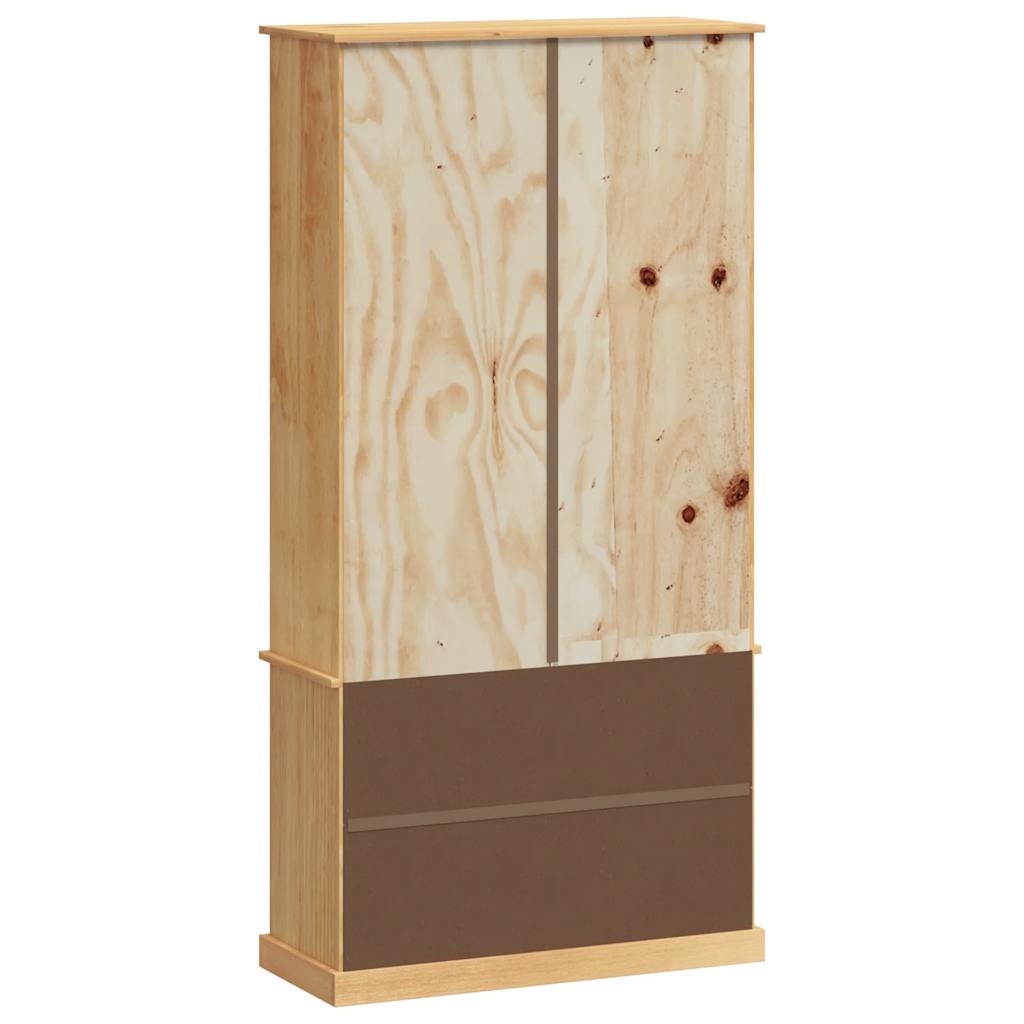 Boekenkast Vigo 85X35X170 Cm Massief Grenenhout