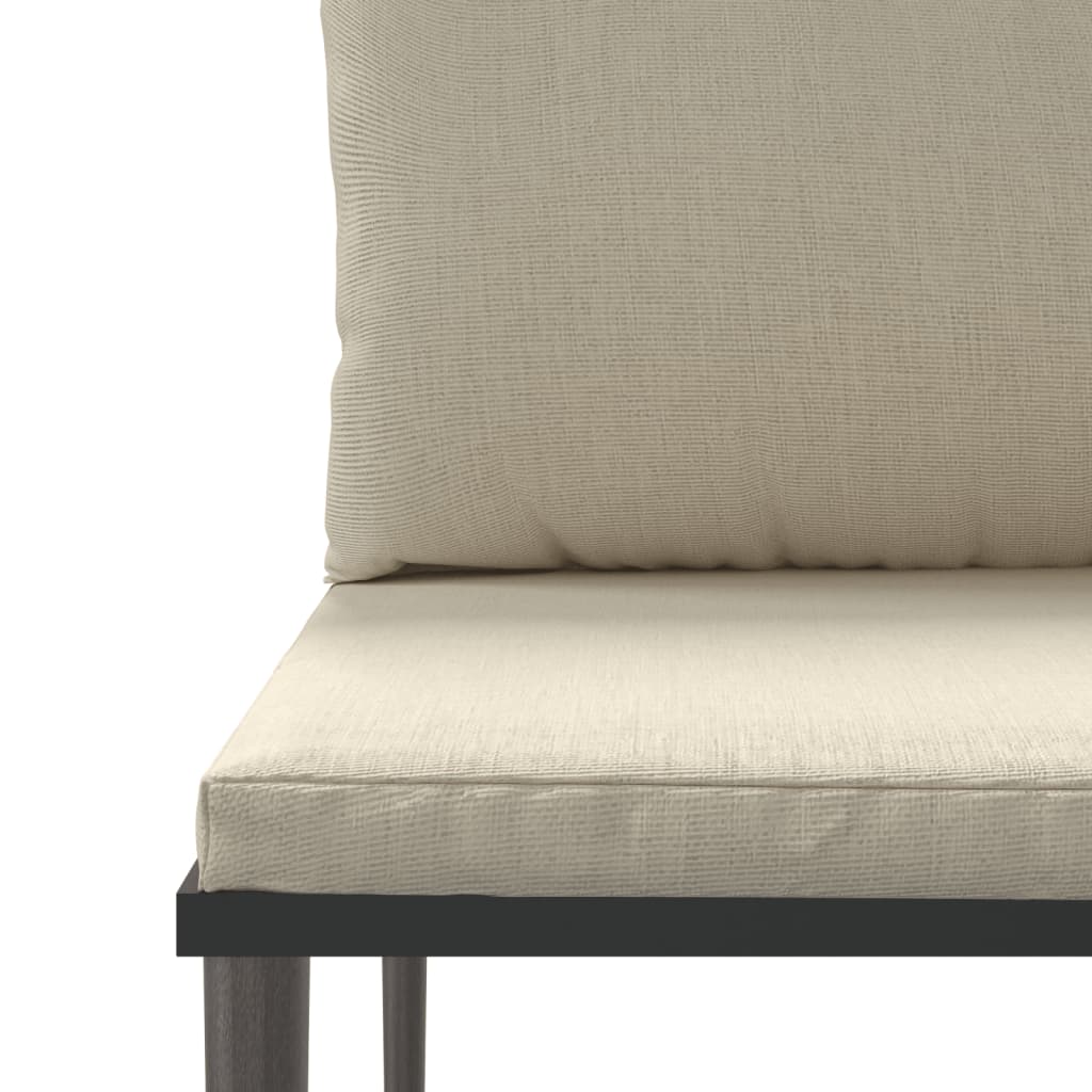 5-Delige Loungeset Met Kussens Poly Rattan Grijs