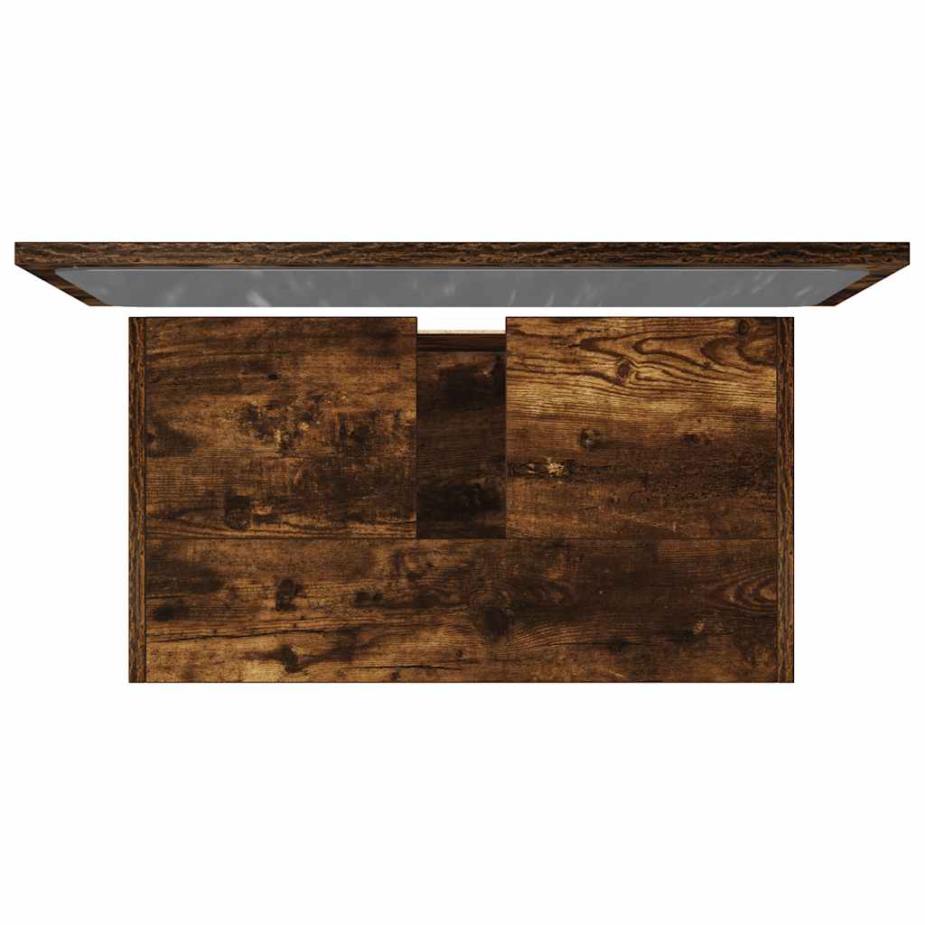 2-Delige Badkamermeubelset Bewerkt Hout Kleurig