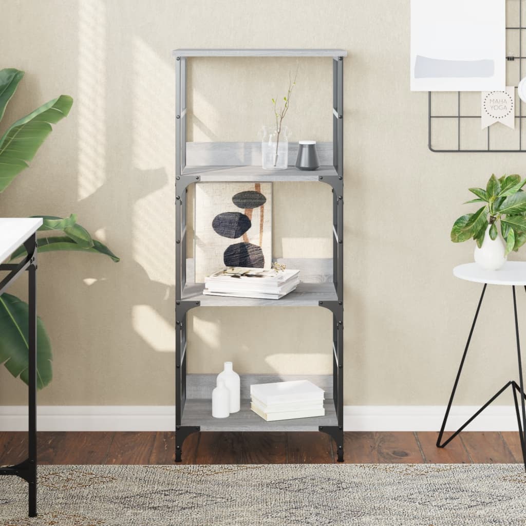 Boekenrek 50X33X Bewerkt Hout Eikenkleurig