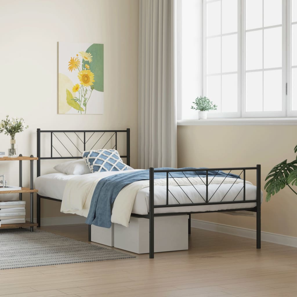Bedframe Met Hoofd- En Voeteneinde Metaal