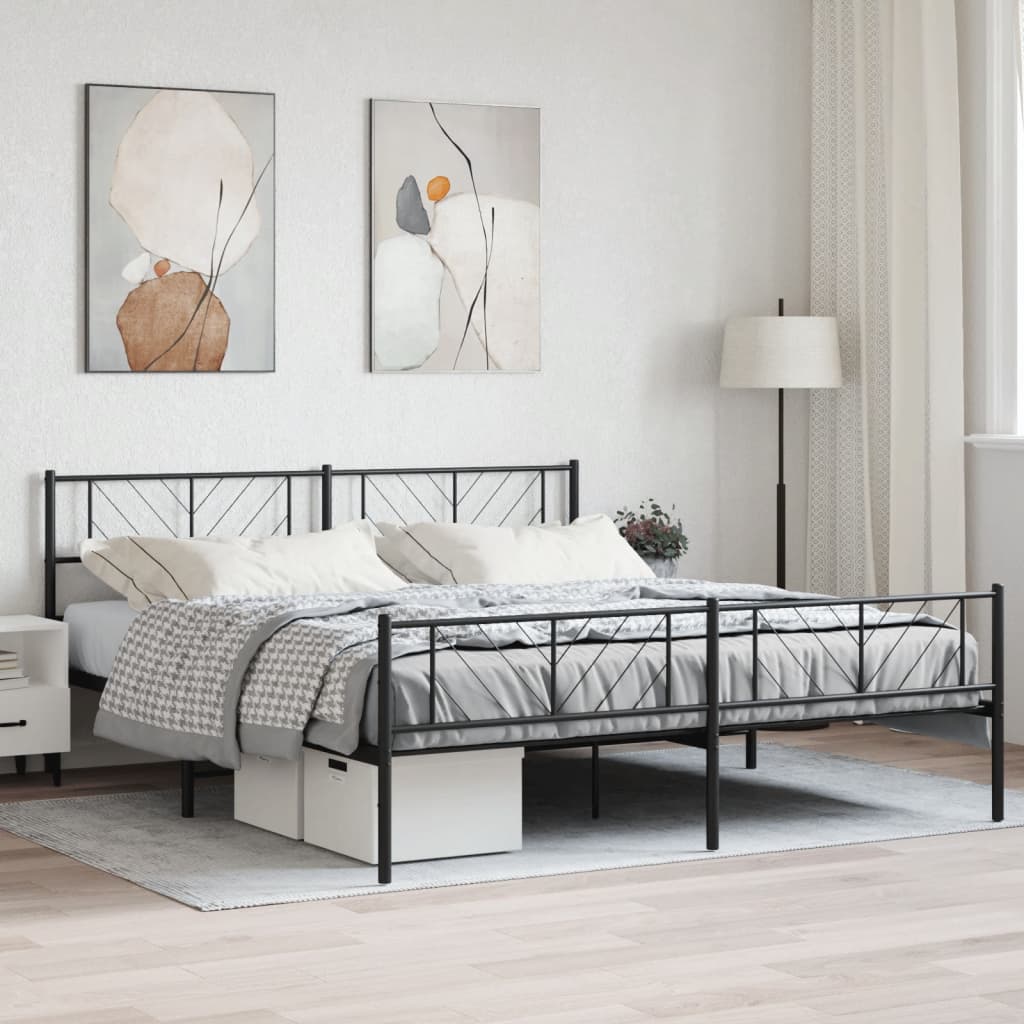 Bedframe Met Hoofd- En Voeteneinde Metaal
