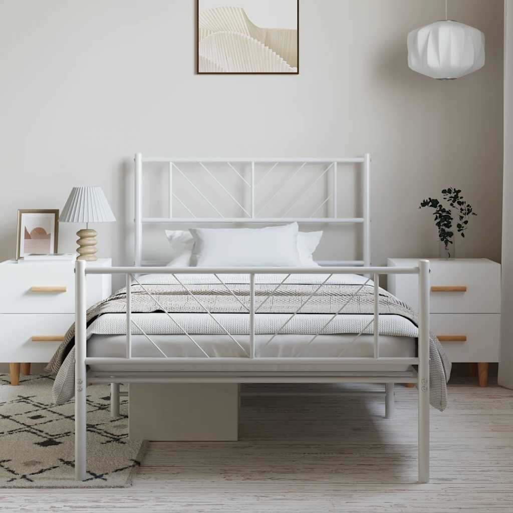 Bedframe Met Hoofd- En Voeteneinde Metaal