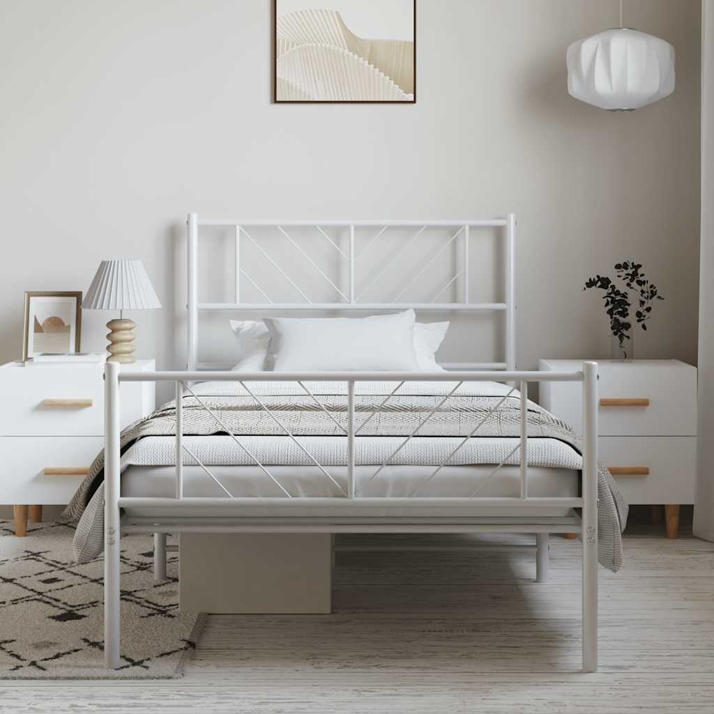 Bedframe Met Hoofd- En Voeteneinde Metaal