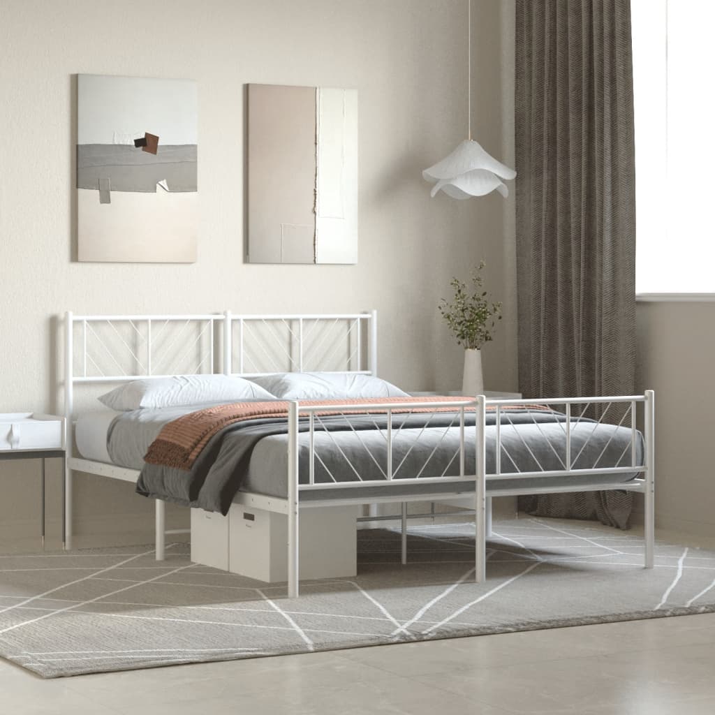 Bedframe Met Hoofd- En Voeteneinde Metaal