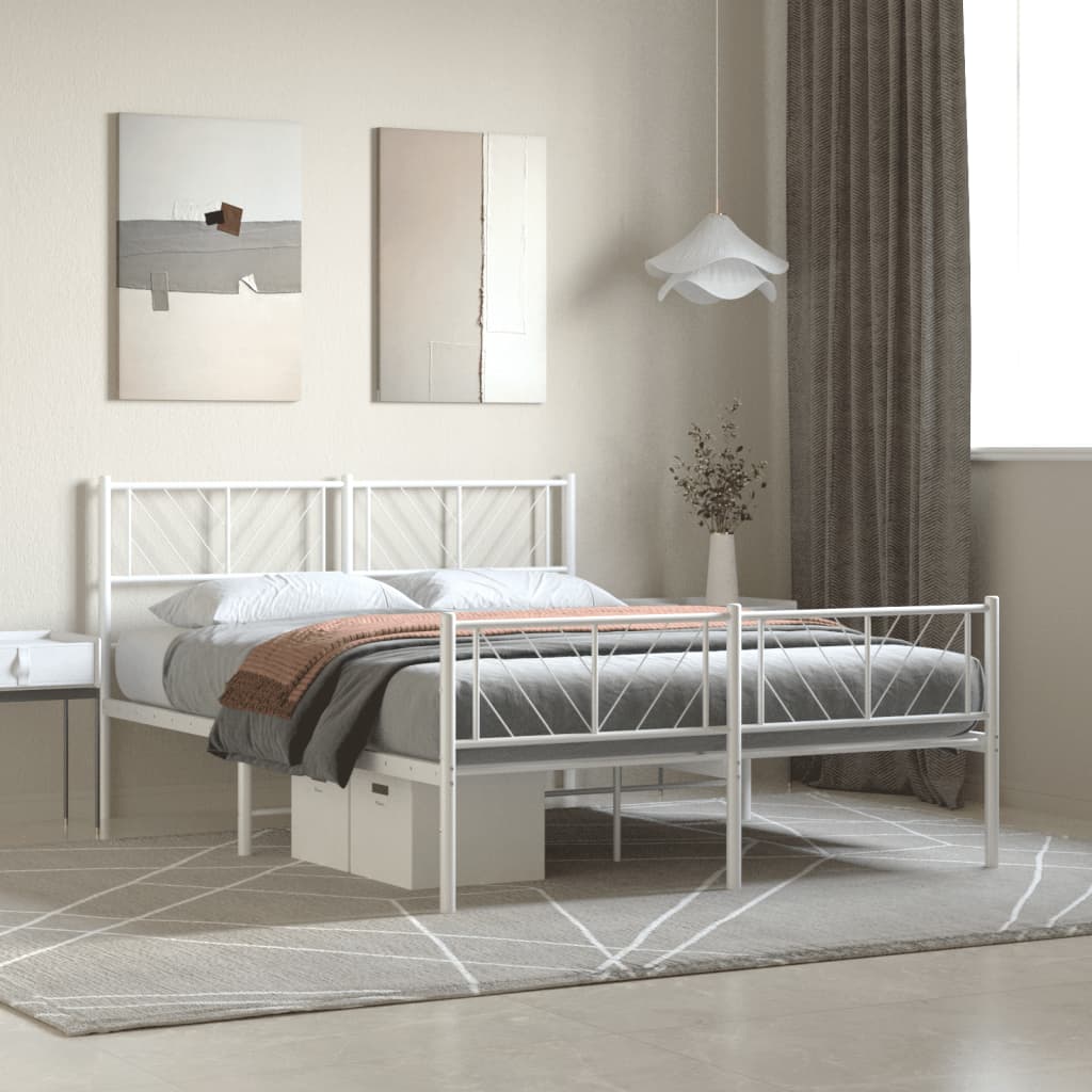 Bedframe Met Hoofd- En Voeteneinde Metaal