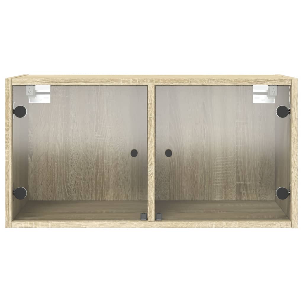 Wandkasten Met Glazen Deuren 68,5X37X35 Cm