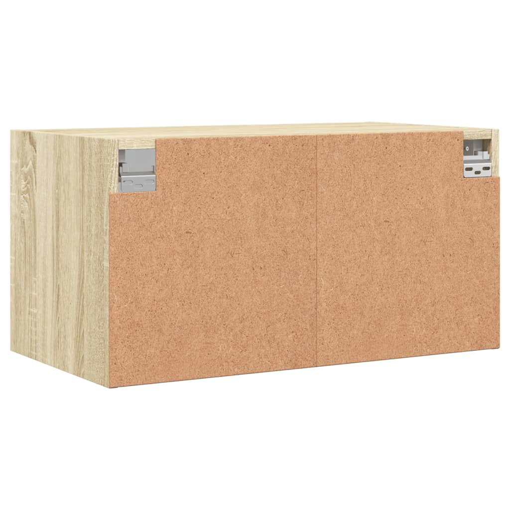 Wandkasten Met Glazen Deuren 68,5X37X35 Cm