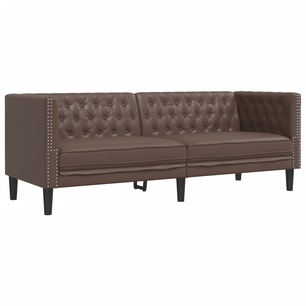 2-Delige Loungeset Chesterfield-Stijl Kunstleer