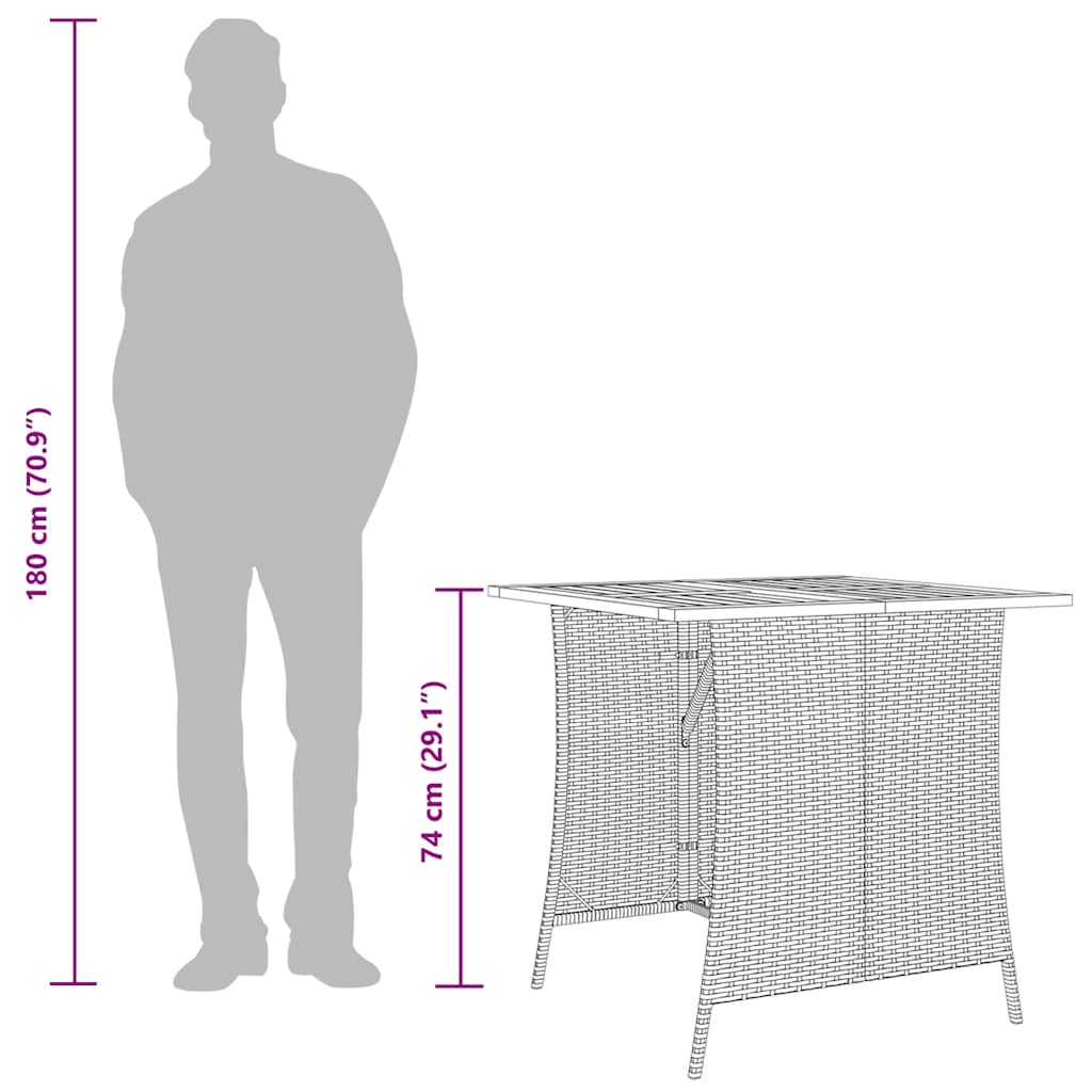 5-Delige Tuinset Met Kussens Poly Rattan
