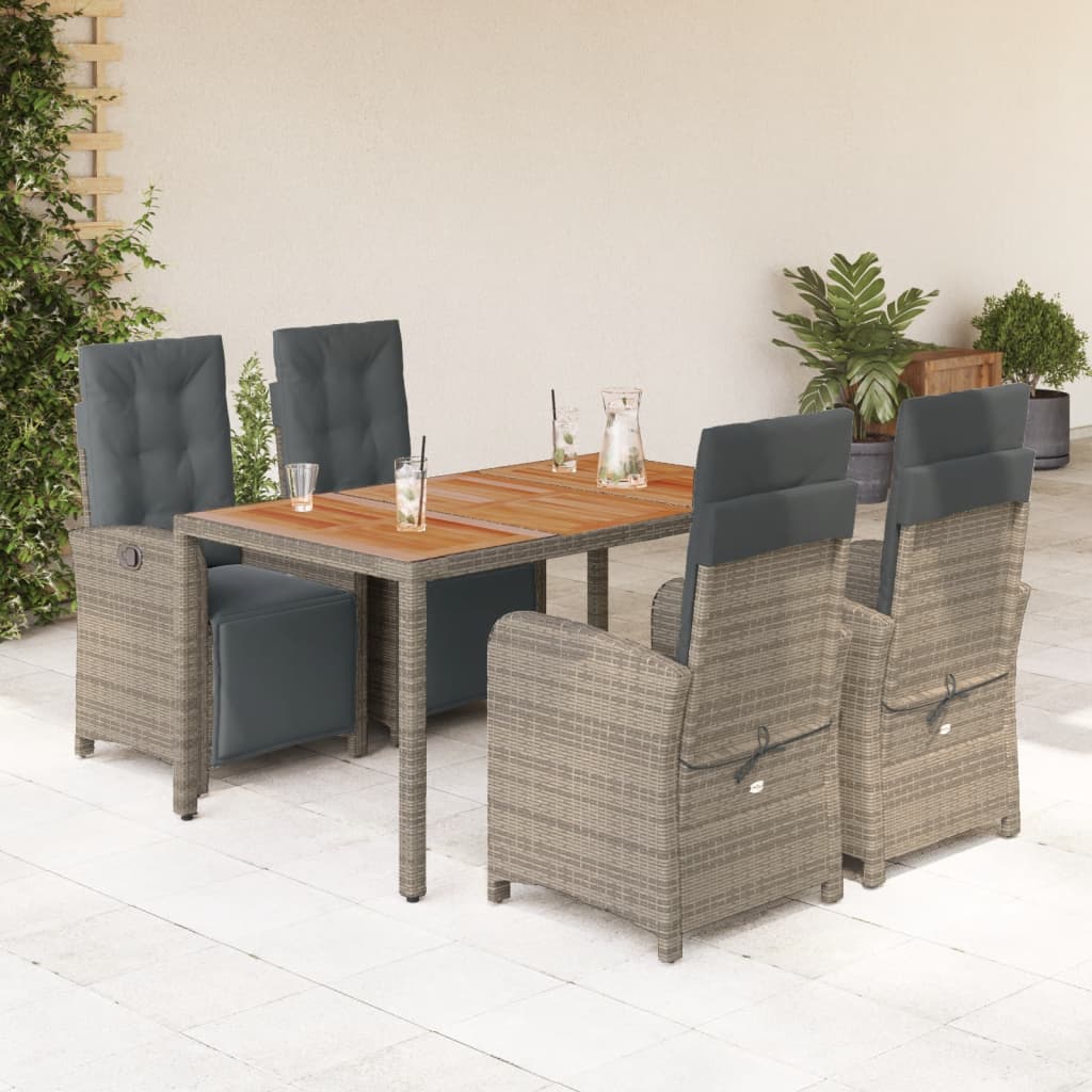 7-Delige Tuinset Met Kussens Poly Rattan