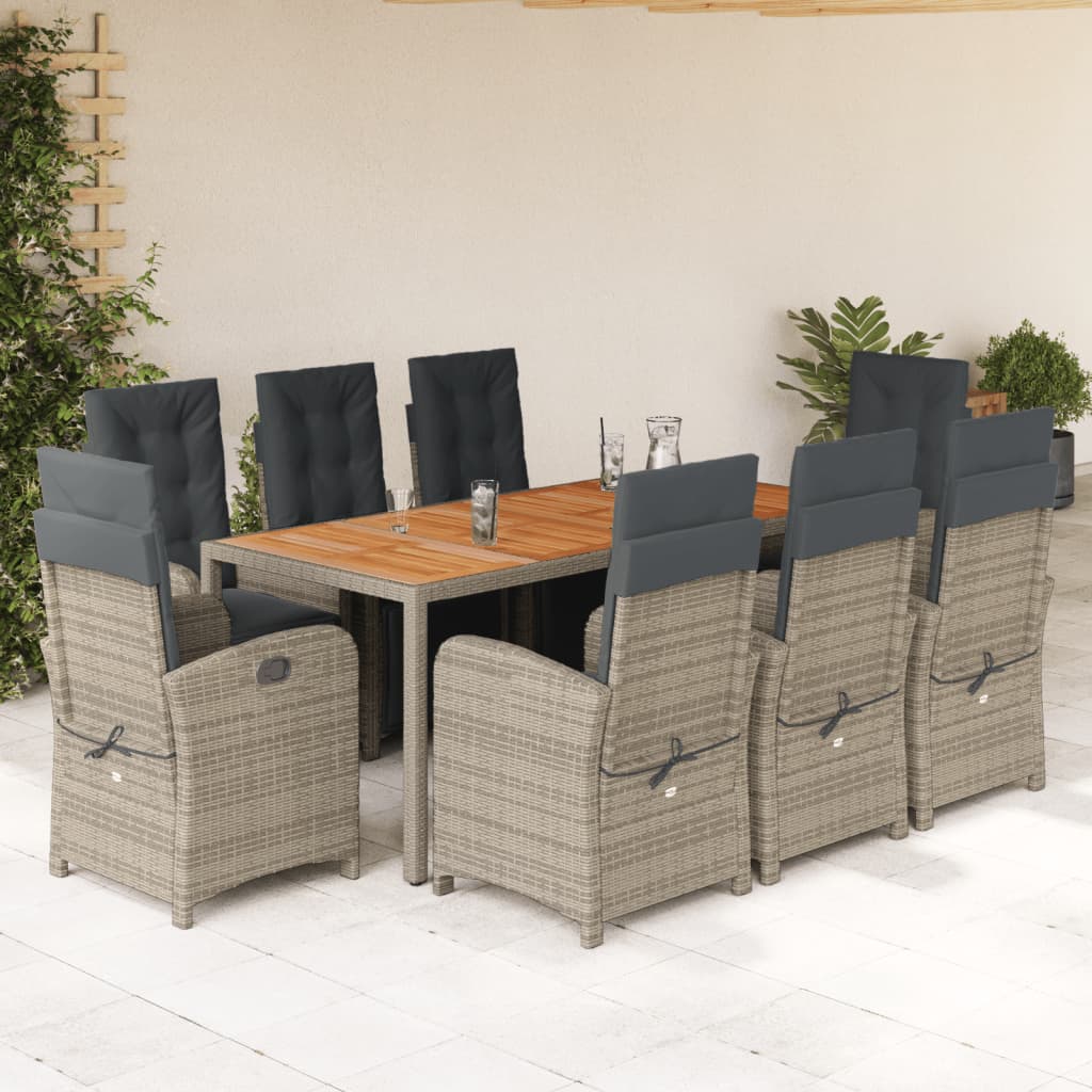 7-Delige Tuinset Met Kussens Poly Rattan