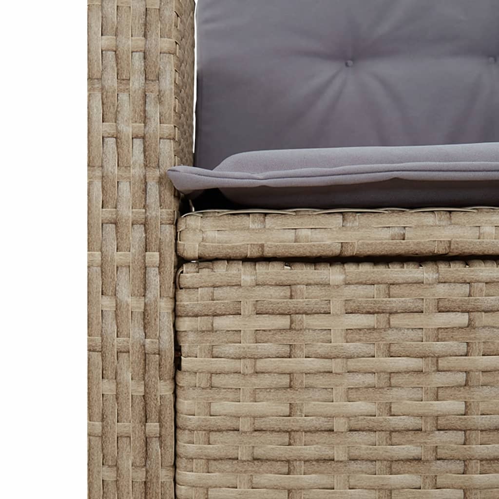 5-Delige Tuinset Met Kussens Poly Rattan Beige