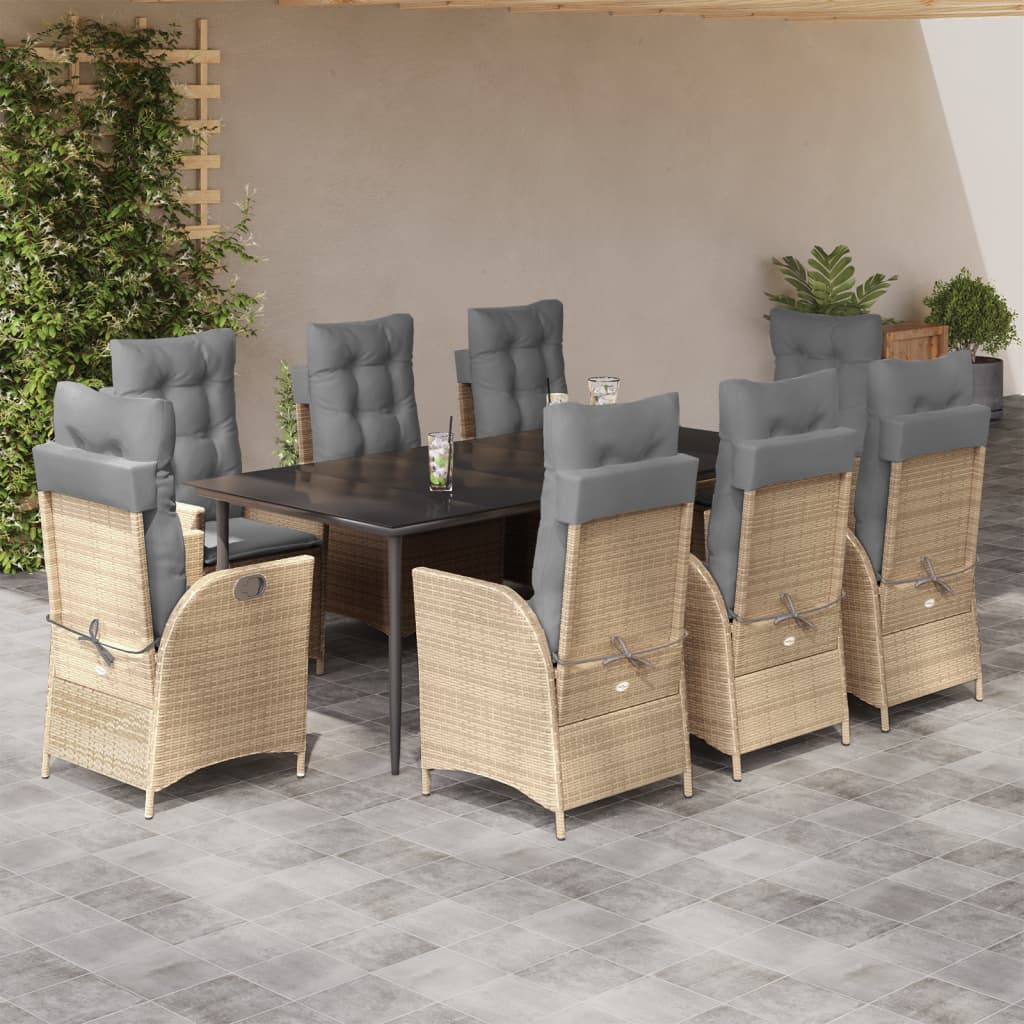 5-Delige Tuinset Met Kussens Poly Rattan Beige
