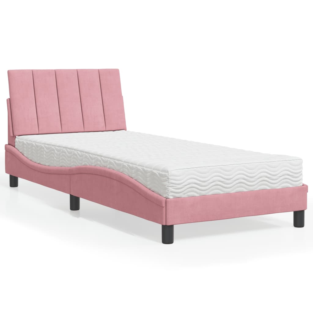 Bed Met Matras &quot;Hanko&quot; Fluweel