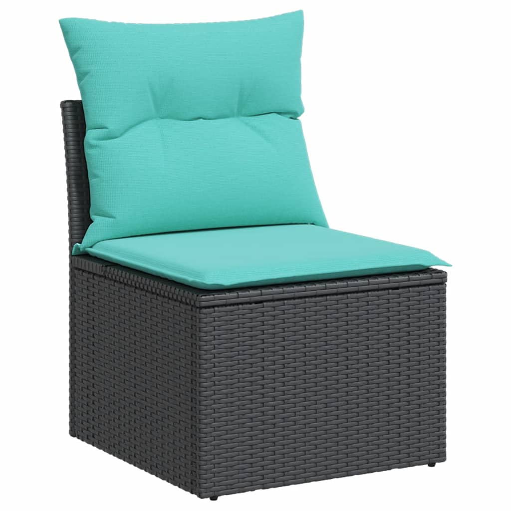 5-Delige Loungeset Met Kussens Poly Rattan