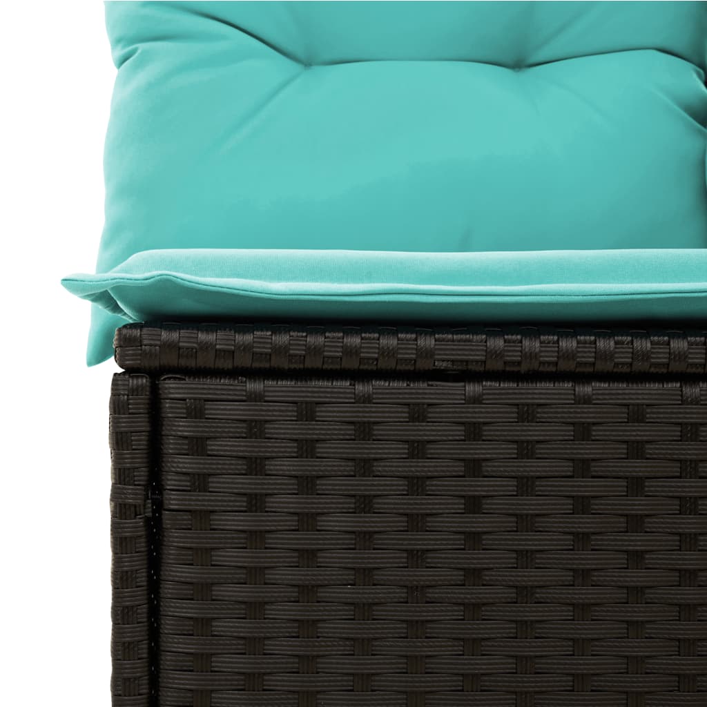 5-Delige Loungeset Met Kussens Poly Rattan