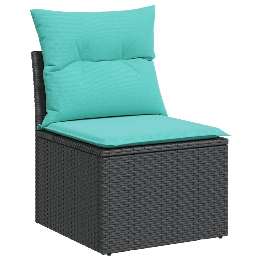 5-Delige Loungeset Met Kussens Poly Rattan