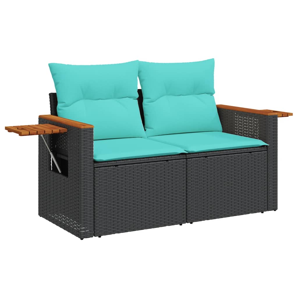 6-Delige Loungeset Met Kussens Poly Rattan