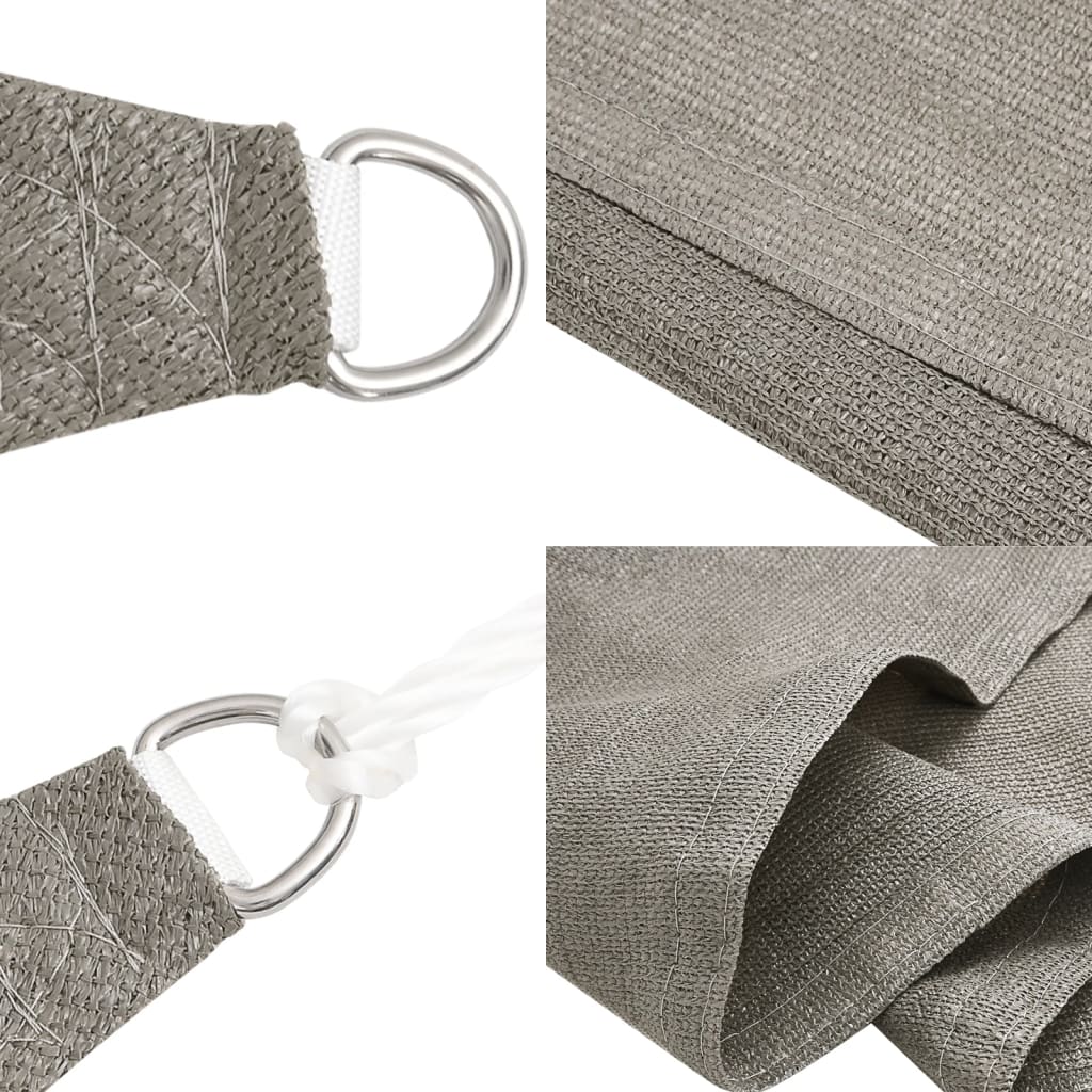 Zonnezeil 160 G/M² Vierkant Hdpe Lichtgrijs