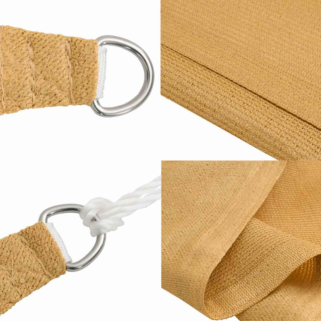 Zonnezeil 160 G/M² Driehoekig 3,6X3,6X3,6 M Hdpe Kleurig Zand