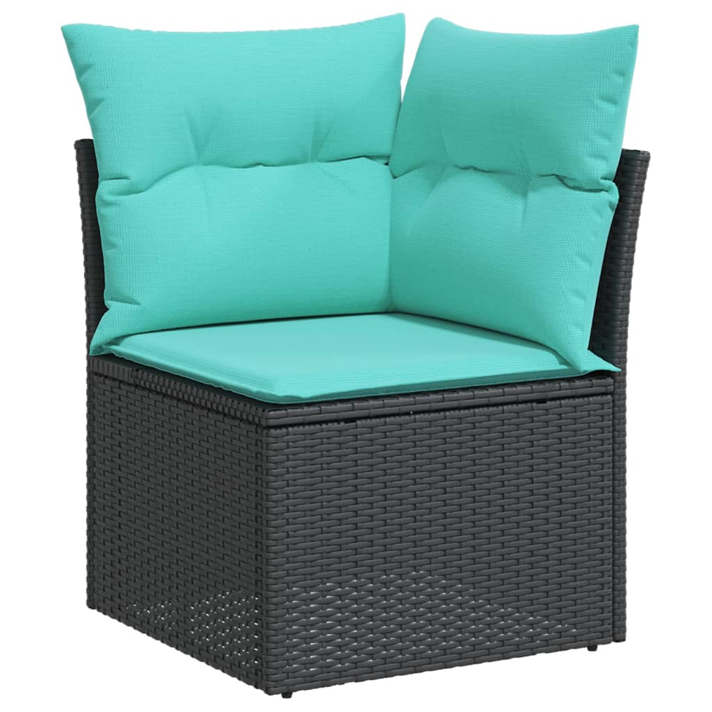 10-Delige Loungeset Met Kussens Poly Rattan
