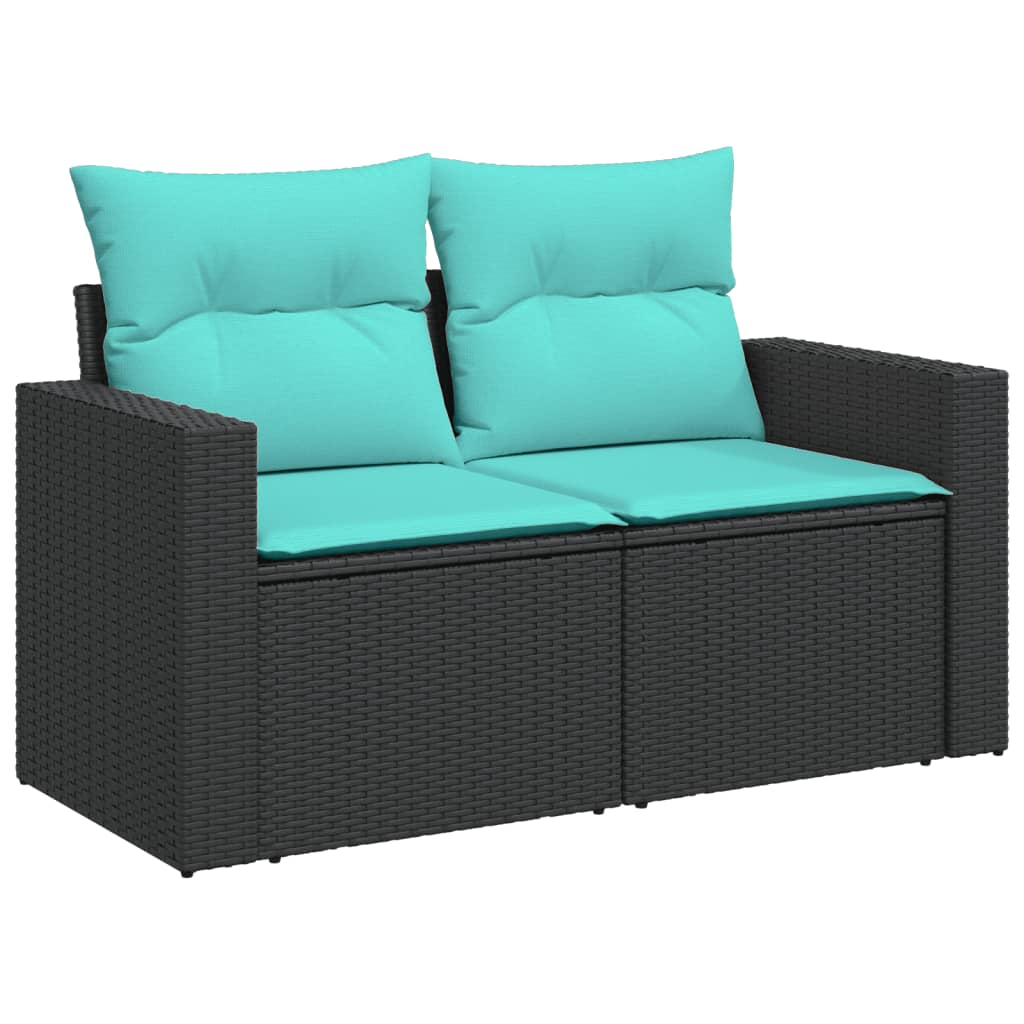 10-Delige Loungeset Met Kussens Poly Rattan