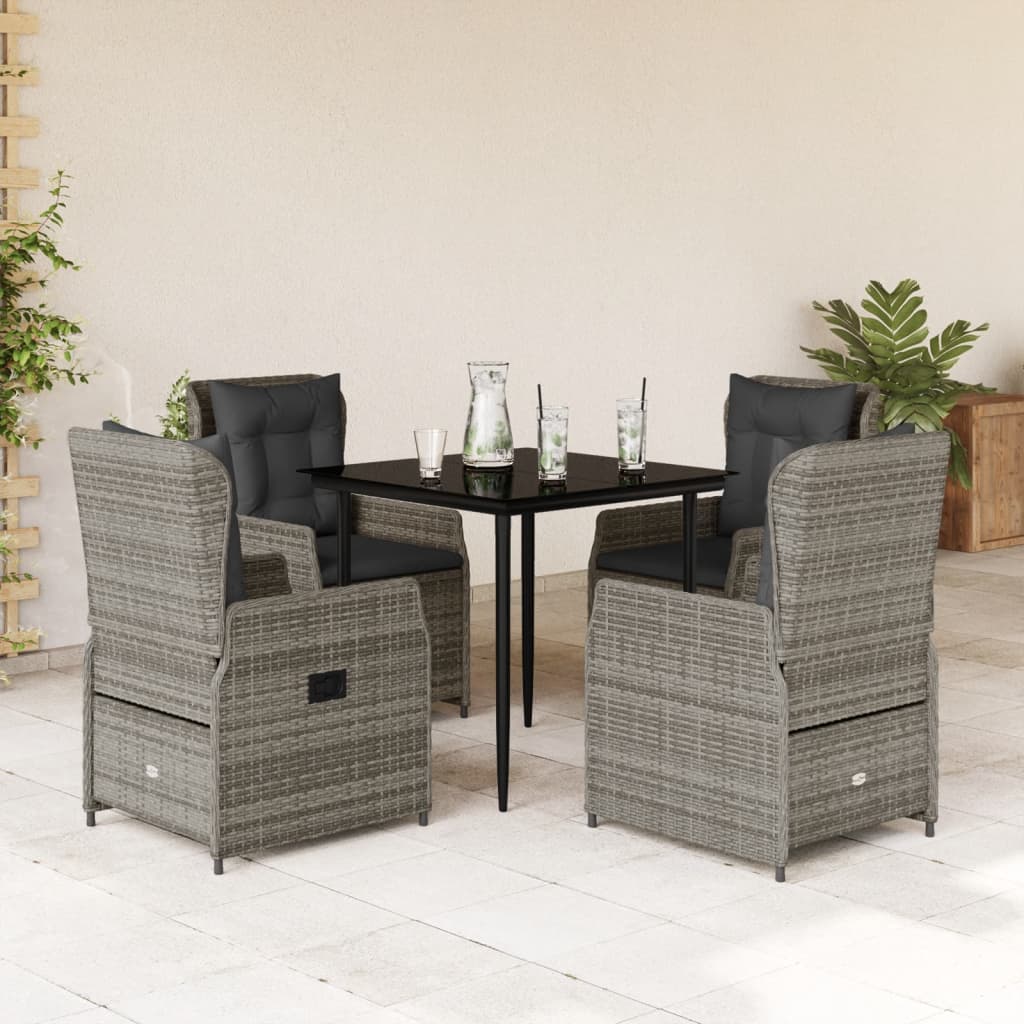 7-Delige Tuinset Met Kussens Poly Rattan