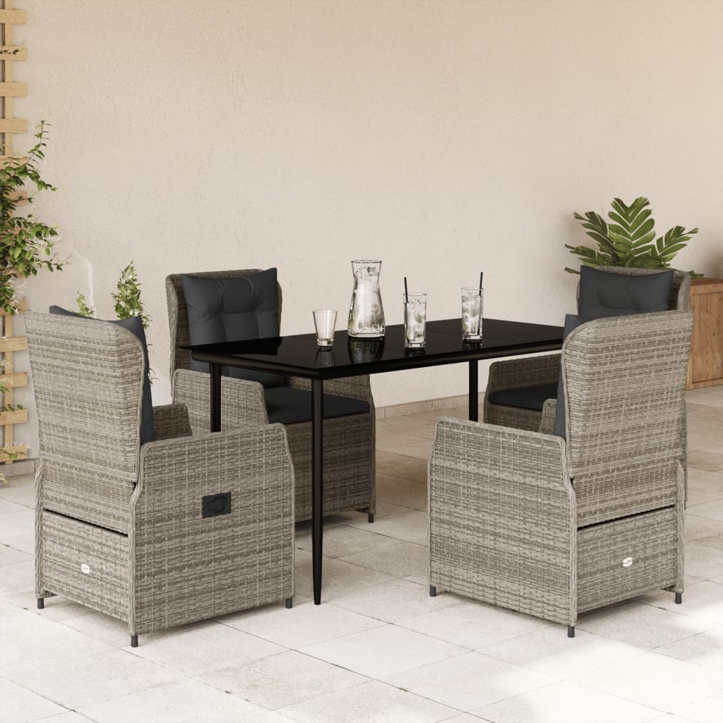 7-Delige Tuinset Met Kussens Poly Rattan