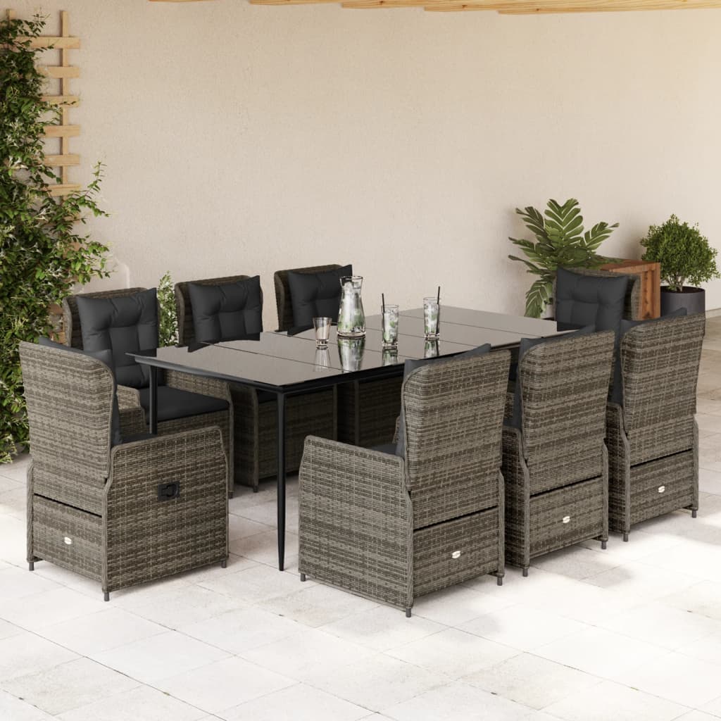 7-Delige Tuinset Met Kussens Poly Rattan