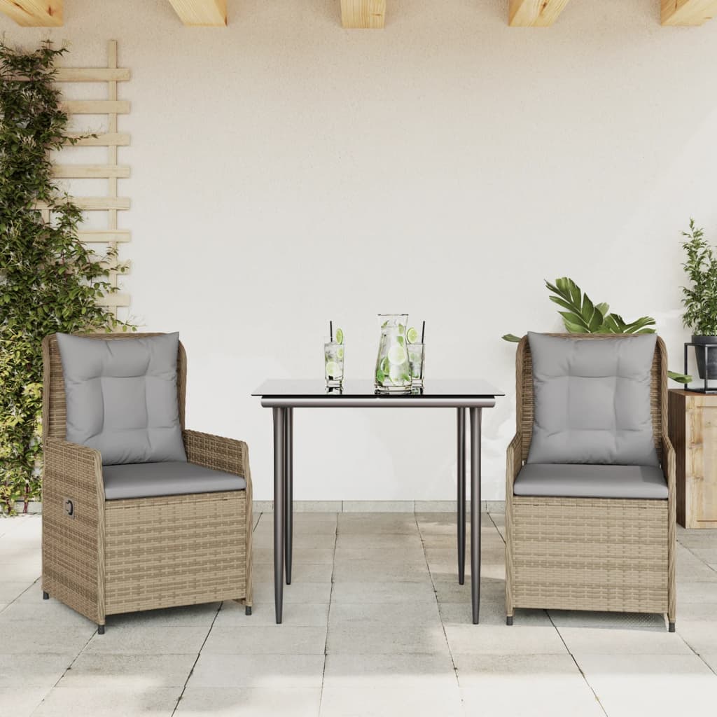 7-Delige Tuinset Met Kussens Poly Rattan