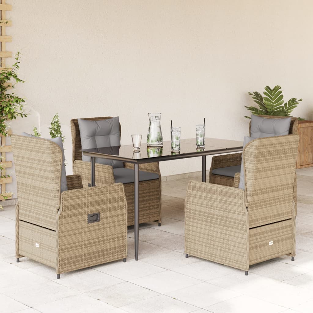 7-Delige Tuinset Met Kussens Poly Rattan