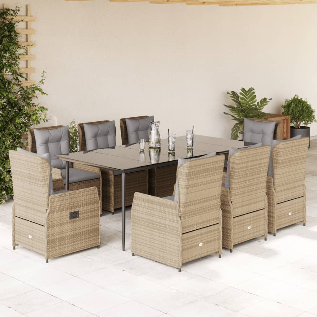 7-Delige Tuinset Met Kussens Poly Rattan