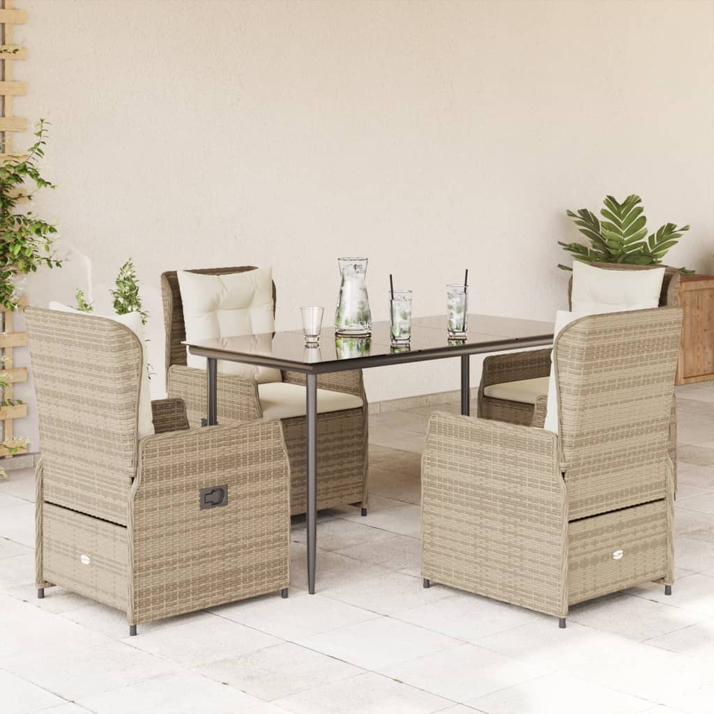 7-Delige Tuinset Met Kussens Poly Rattan