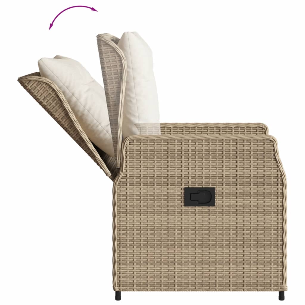 7-Delige Tuinset Met Kussens Poly Rattan