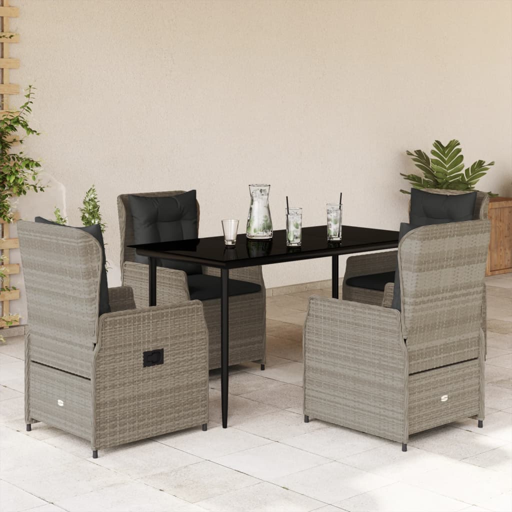 7-Delige Tuinset Met Kussens Poly Rattan