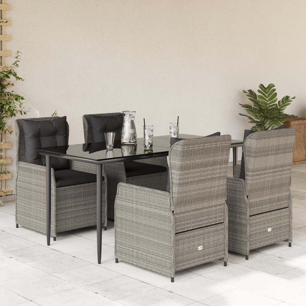 7-Delige Tuinset Met Kussens Poly Rattan