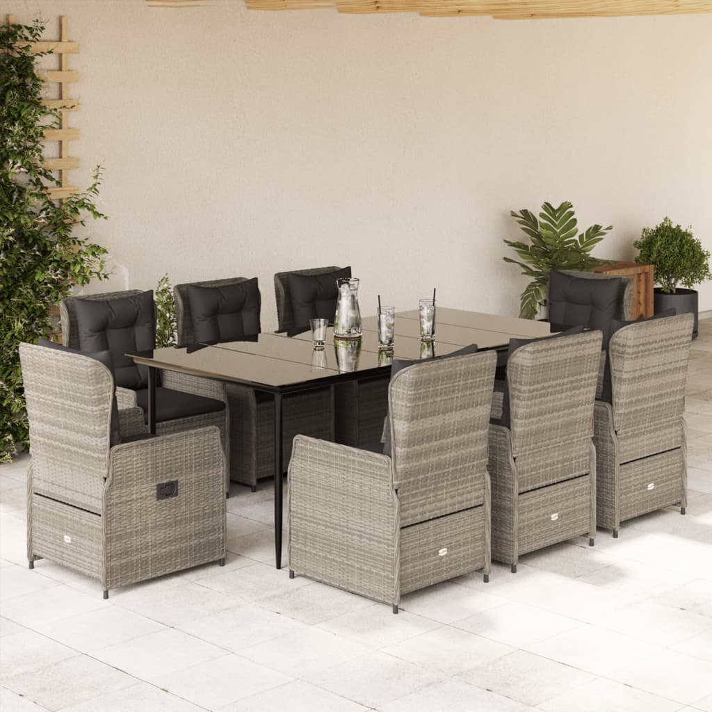 7-Delige Tuinset Met Kussens Poly Rattan