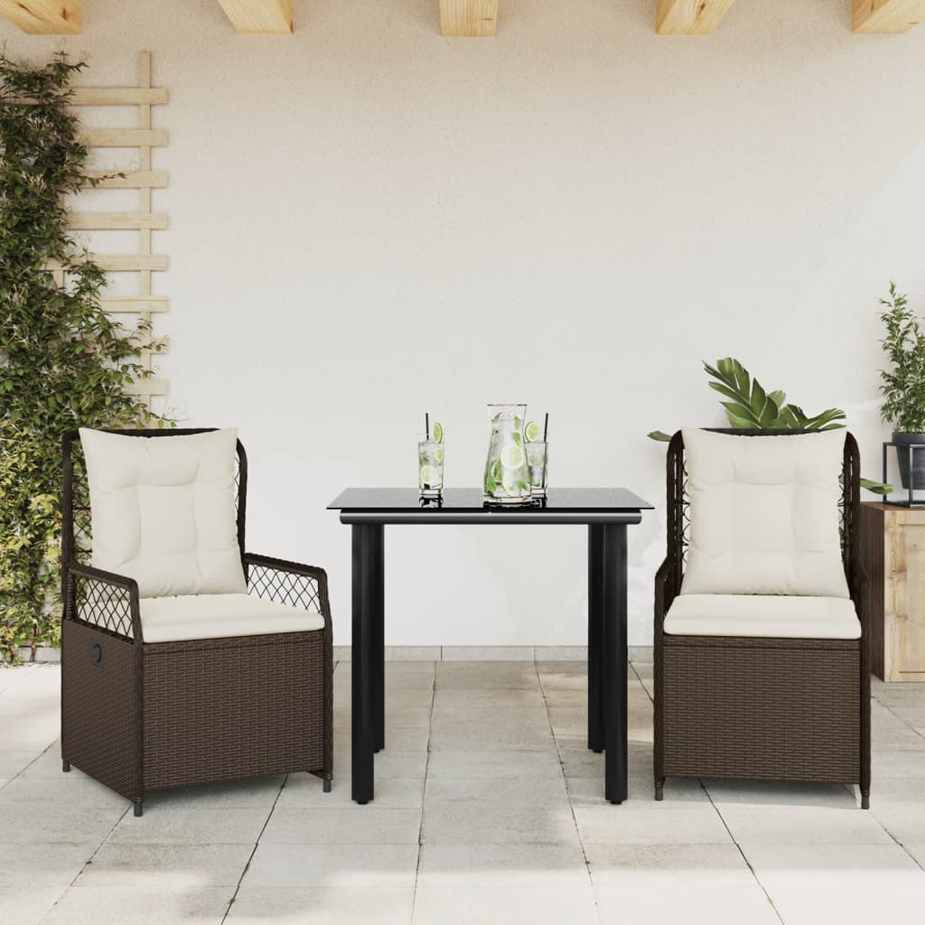 5-Delige Tuinset Met Kussens Poly Rattan